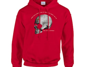 Crâne avec croix byzantine à l'avant et prière de Jésus à l'arrière - Sweat à capuche unisexe classique | Gildan® 18500
