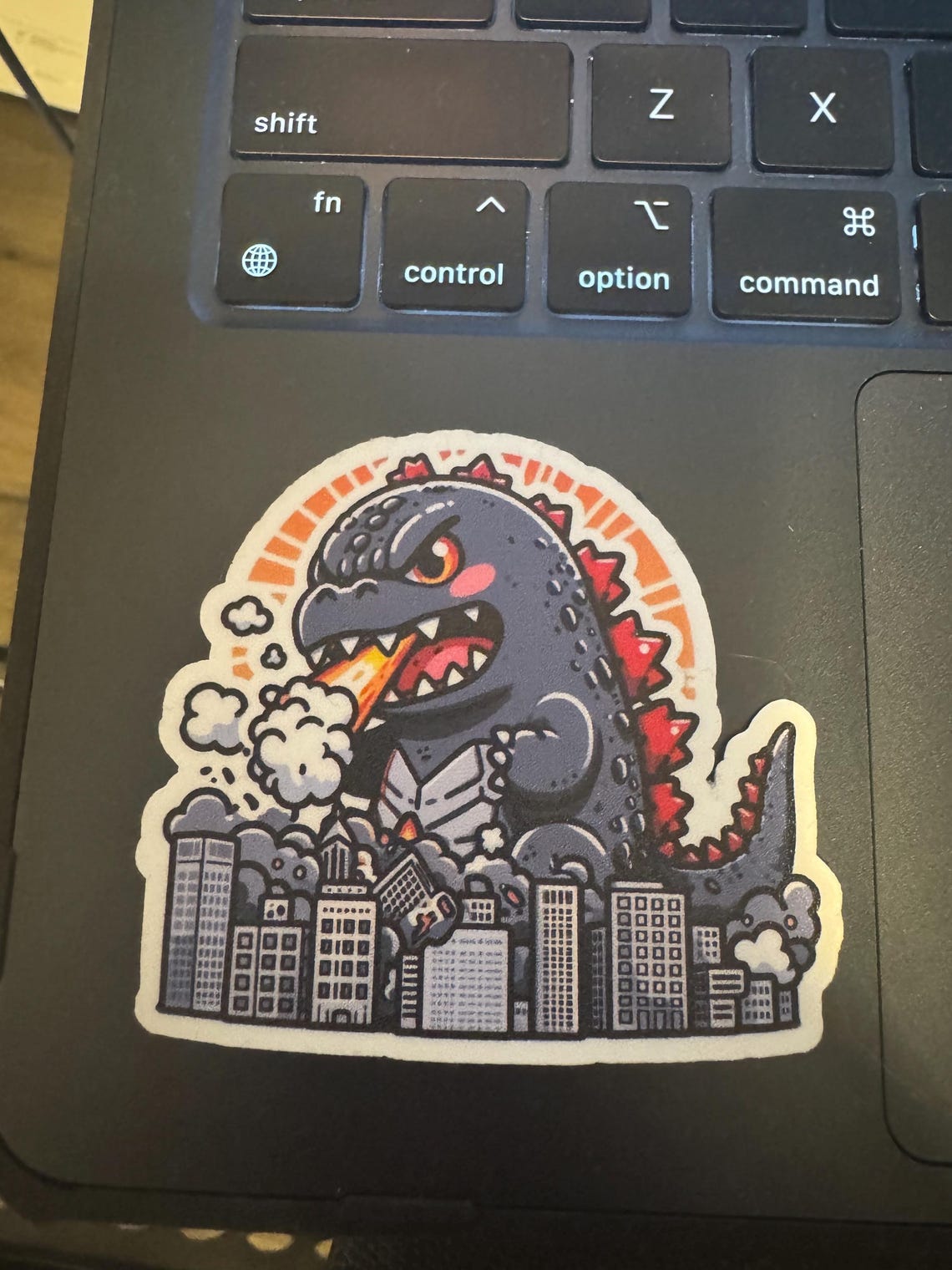 Cute Chibi Godzilla Destroying the City Sticker - Adorable Kaiju ...