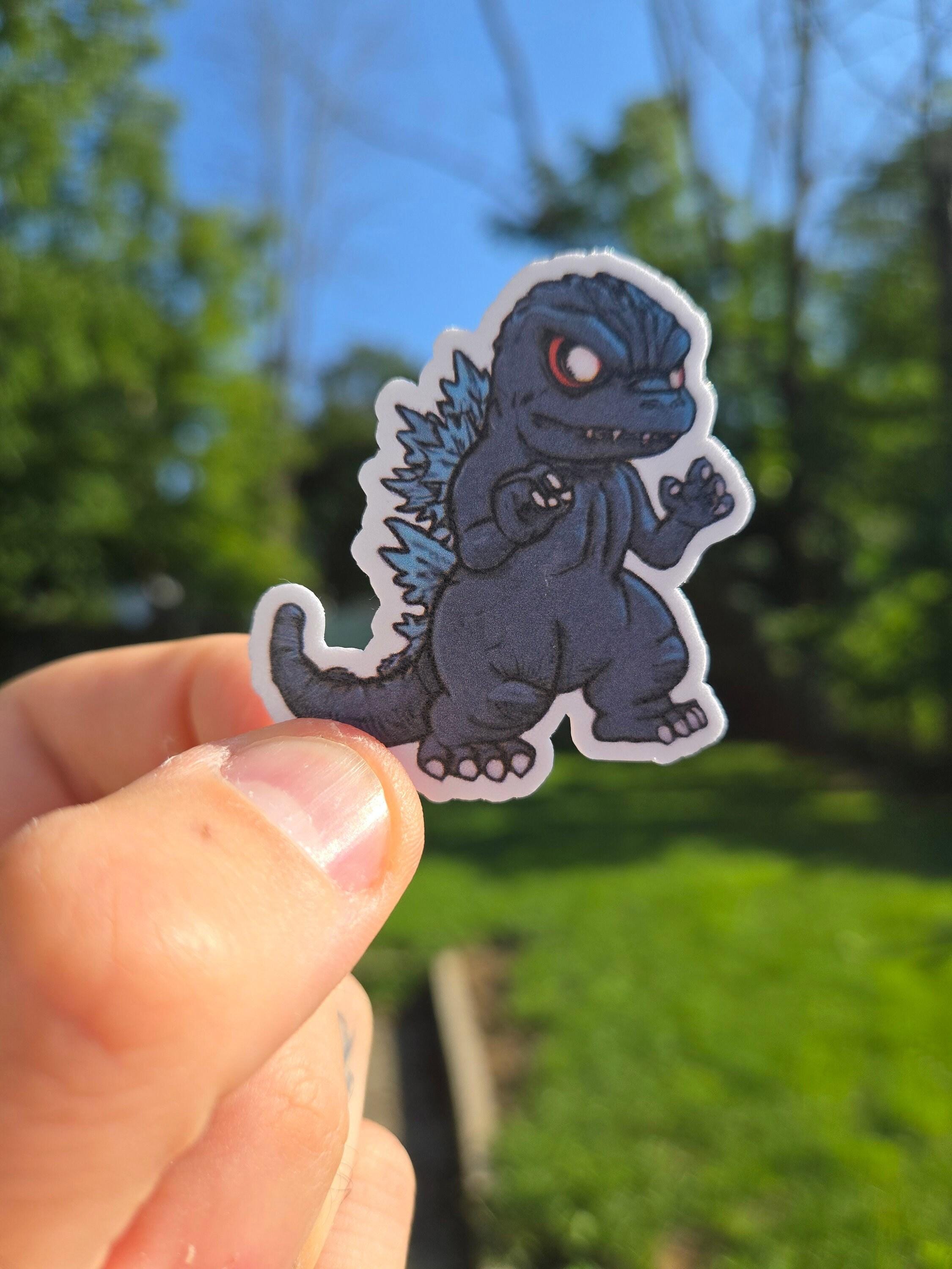 Cute Chibi Godzilla Kaiju Sticker - Waterproof and Laminated for ...