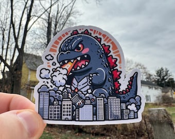 Godzilla Sticker // Gojira // Kaiju Monster // Holographic Glitter ...