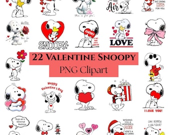 Snoopy Valentine PNG Bundle ,Valentine Shirt , Cute Snoopy Love PNG, Digital Download,
