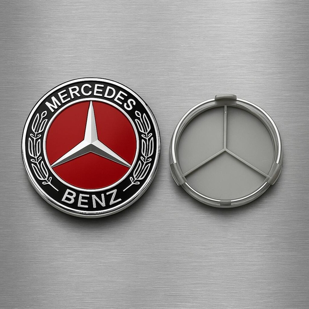 Mercedes Wheel Center Caps | 75 Mm Logo Emblem | Set of 4 Wheel Centers ...