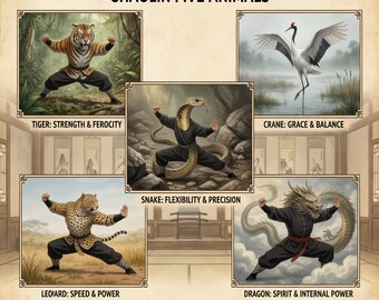 5 animals shaolin