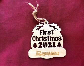 Ornament- Baby 1st Christmas 2023 - Laser Engraved
