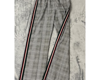 Spodnie damskie Miss Selfridge, rozmiar 4, w kratę vintage, w paski, czarne