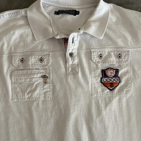 Vintage Coogi Men's Polo Size XXL Button Pockets Zip White - Etsy Israel