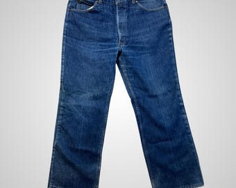 Levi's 2517 jeans heren 38 x 34 blauw Excellent Vintage 1986 flanel gevoerd oranje lipje