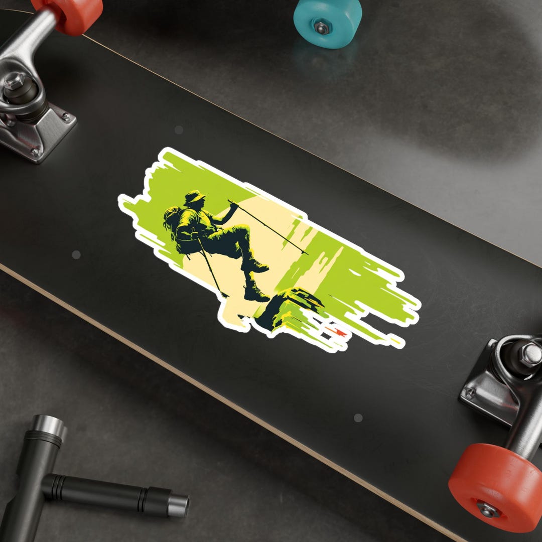 Backcountry Hiker Kiss-cut Vinyl Decal | Backpacking Sticker - Etsy