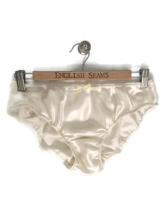 white satin bridal underwear