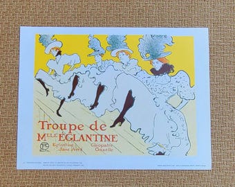 Mid-century Art Print: Troupe de Mlle Élegantine by Henri de Toulouse-Lautrec's