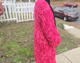 Cardigan lungo e spesso