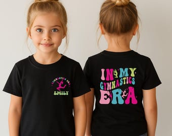 In My Gymnastics Era Shirt, Custom Name Gymnast Shirt, Personalized Kids Tee, Gymnastics Girl Tee