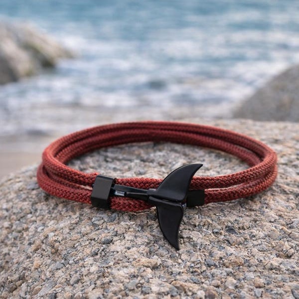 Fin Bracelet • Nautical Rope • Adjustable & Water Resistant • Handcrafted Surf Jewelry