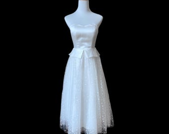 Custom White Ivory Bridesmaid Gown Handmade Formal Dress