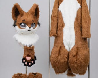 Fursuit Full Set, Custom Fursona Outfit, Furry Cosplay Costume, Kemono Style, Cute Furry Suit. Kigurumi