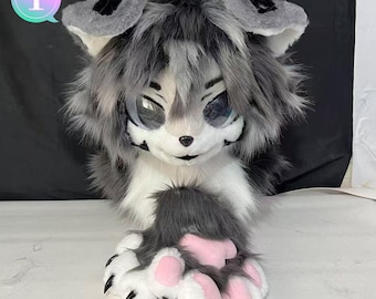 Discounted canine fursuit set, a complete fursuit including head, paws, and tail.