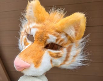 Feline  Canine Therian Mask – Handmade Custom Animal Mask for Furry Cosplay  Alterhuman Gear, Realistic Cat/Dog Fursuit Headpiece