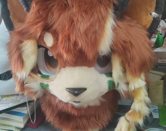 Discounted cute fursuit head, suitable for cosplay, furry conventions, mascot events, comic conventions, and more.