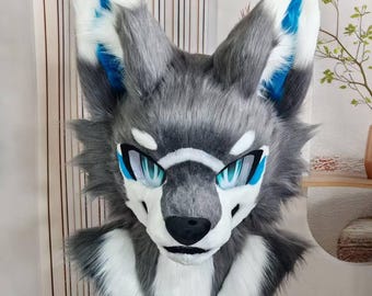 Furry Mask, Furry Head, Kigurumi Mask – Cosplay Costume for Halloween, Personalized Gift with Fur