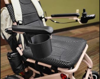 OAS Air Pro, portabicchiere per sedia a rotelle, portabevande regolabile per sedia a rotelle elettrica, accessorio per ausilio alla mobilità