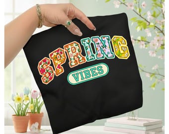 Floral Varsity Spring PNG Bundle, Preppy Easter Design (Digital Download)