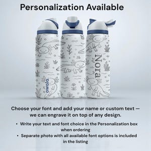 Engraved Yellow Cartoon Tumbler – Owala Water Bottle with Bold Character Design – 16oz 24oz 32oz 40oz image 4