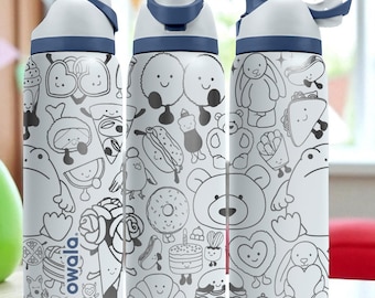 Jellycat Bunny Engraved Owala Tumbler – 16oz 24oz 32oz 40oz FreeSip Cup with Snacks & Cute Bunny – Kawaii Gift for Girls
