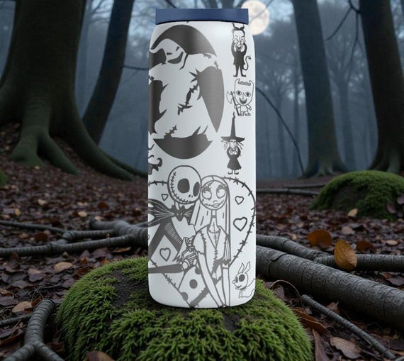 Nightmare Before Christmas Engraved Owala Bottle – Jack & Sally