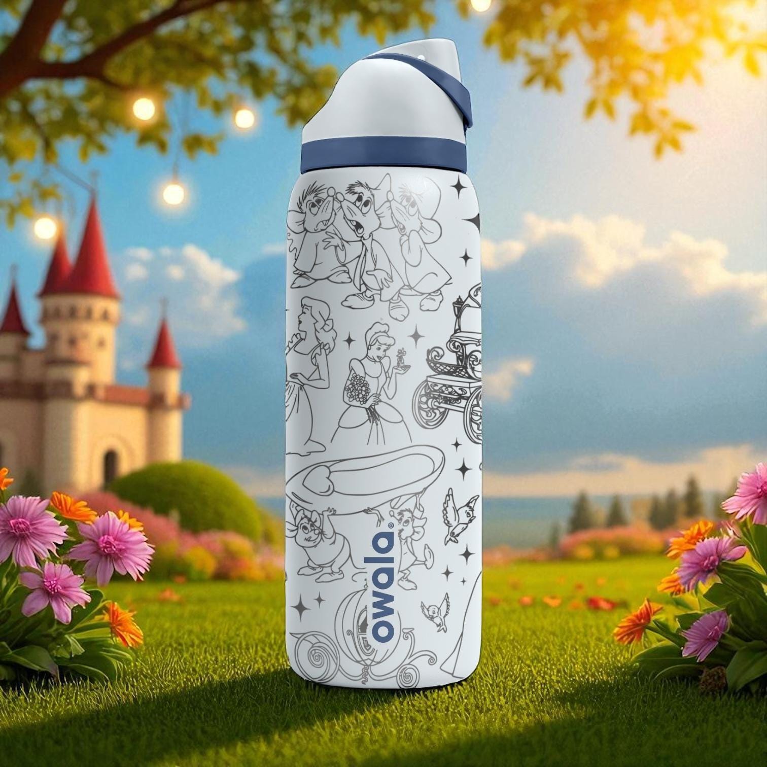 Cinderella Fairytale Owala Tumbler – 16oz 24oz 32oz 40oz Custom