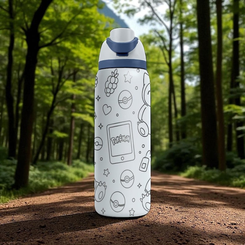 Snorlax Pokémon Owala Bottle – Engraved Character Wrap Design – Stainless Steel Cup 16oz 24oz 32oz 40oz image 7