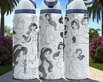 Magic Princess Engraved Owala Tumbler – 16oz 24oz 32oz 40oz Royal FreeSip Cup – Fantasy Gift for Her or Teen