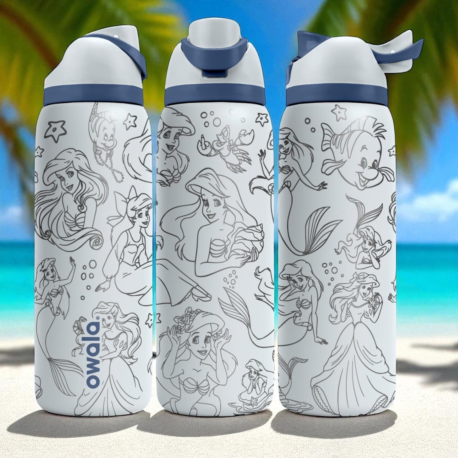 Mermaid Ocean Princess Engraved Owala Tumbler – 16oz 24oz 32oz