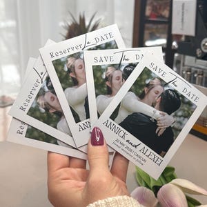 Aimants personnalisés pour mariage «Réserver la date» / Personalized magnets for weeding ''Save the date''