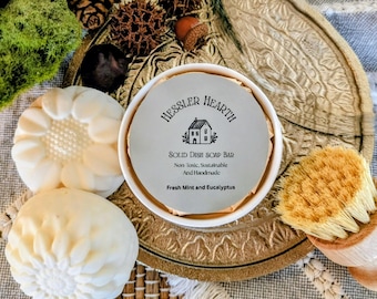 固形食器用洗剤セット、天然洗剤、手作り石鹸、竹製ブラシ、複数の香り