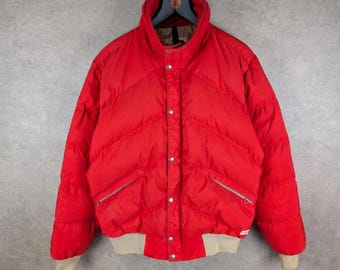 The North Face Jacket Mens Extra Large XL Red Vintage Down Ski Snow