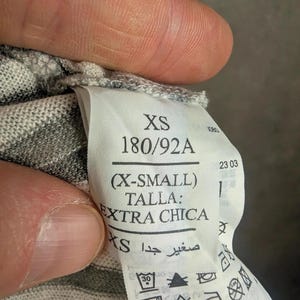 AllSaints Oversized Striped T-Shirt Extra Small Grey & White image 7