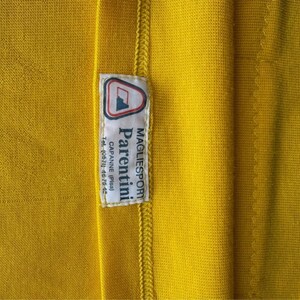 Vintage Cycling Jersey Men’s Small Yellow Del Tongo Colnago Short Sleeve Retro image 9
