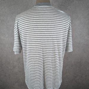 AllSaints Oversized Striped T-Shirt Extra Small Grey & White image 5