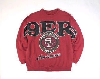 Vintage Jumper San Francisco 49ers Mens Large Vintage 1995 NFL Sweatshirt Red Graphic