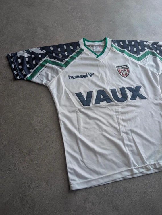 Vintage 1991 1994 Sunderland Football Shirt Boys Large White Away Hummel Vaux View 2