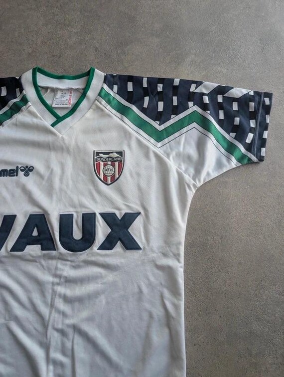Vintage 1991 1994 Sunderland Football Shirt Boys Large White Away Hummel Vaux View 5