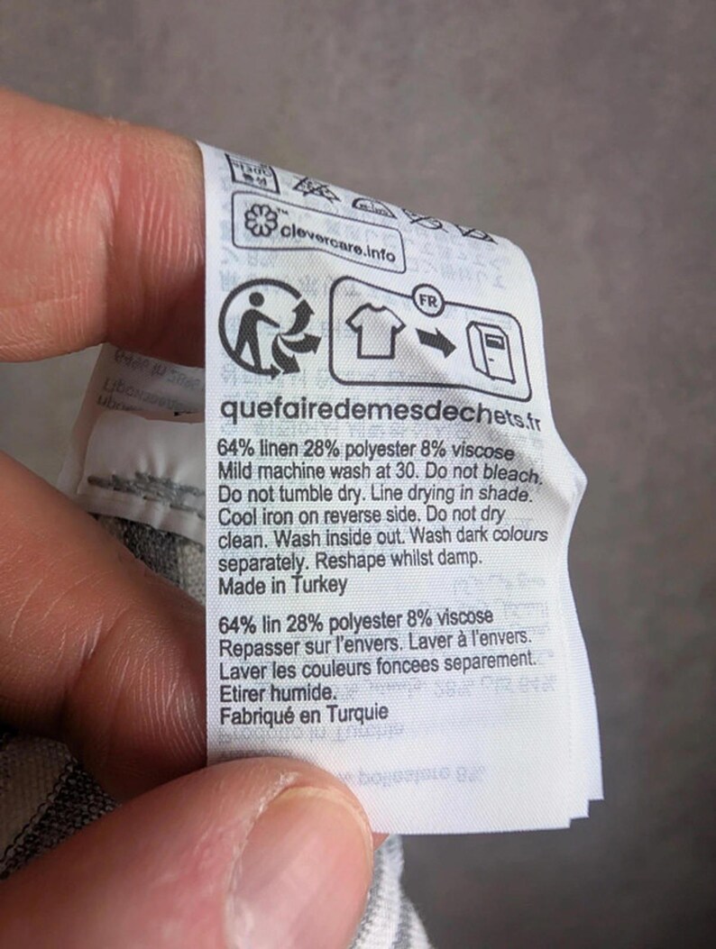 AllSaints Oversized Striped T-Shirt Extra Small Grey & White image 8