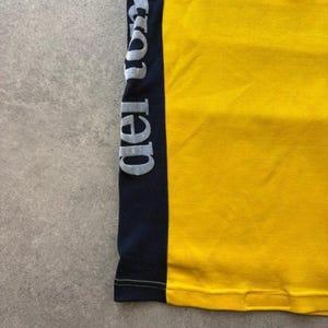 Vintage Cycling Jersey Men’s Small Yellow Del Tongo Colnago Short Sleeve Retro image 2