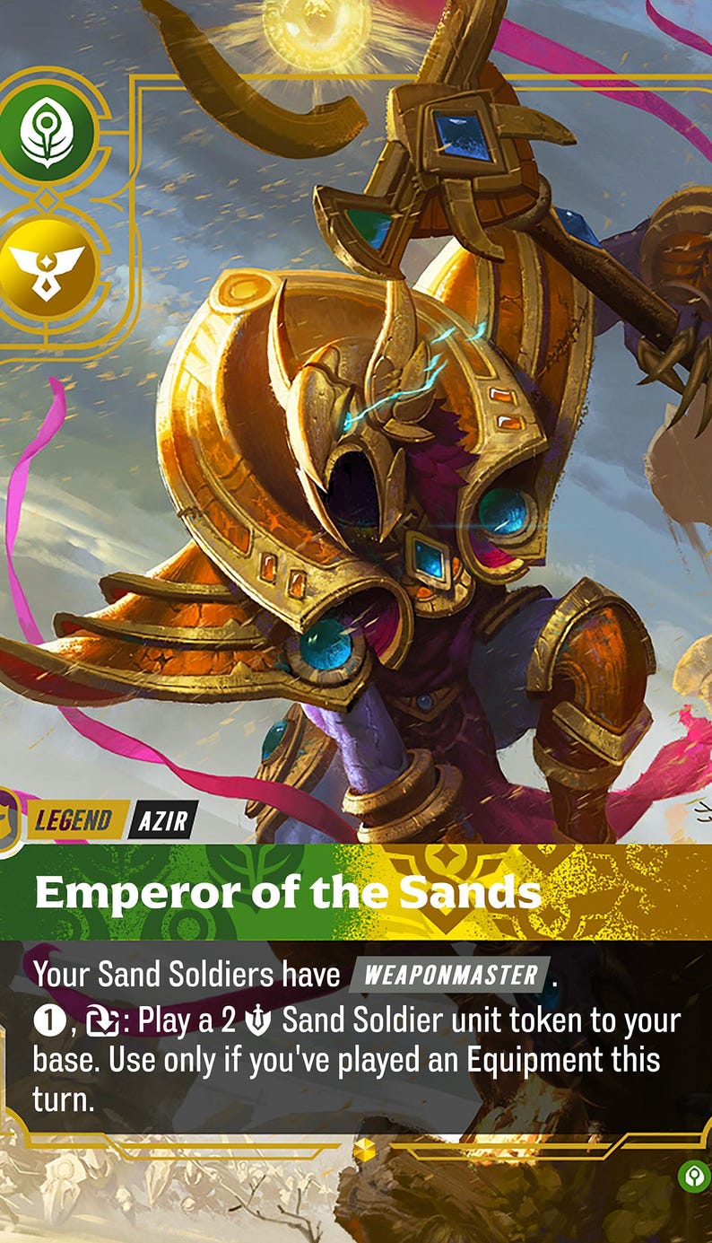 Azir - Emperor of the Sands — Riftbound Proxy Card - Etsy UK