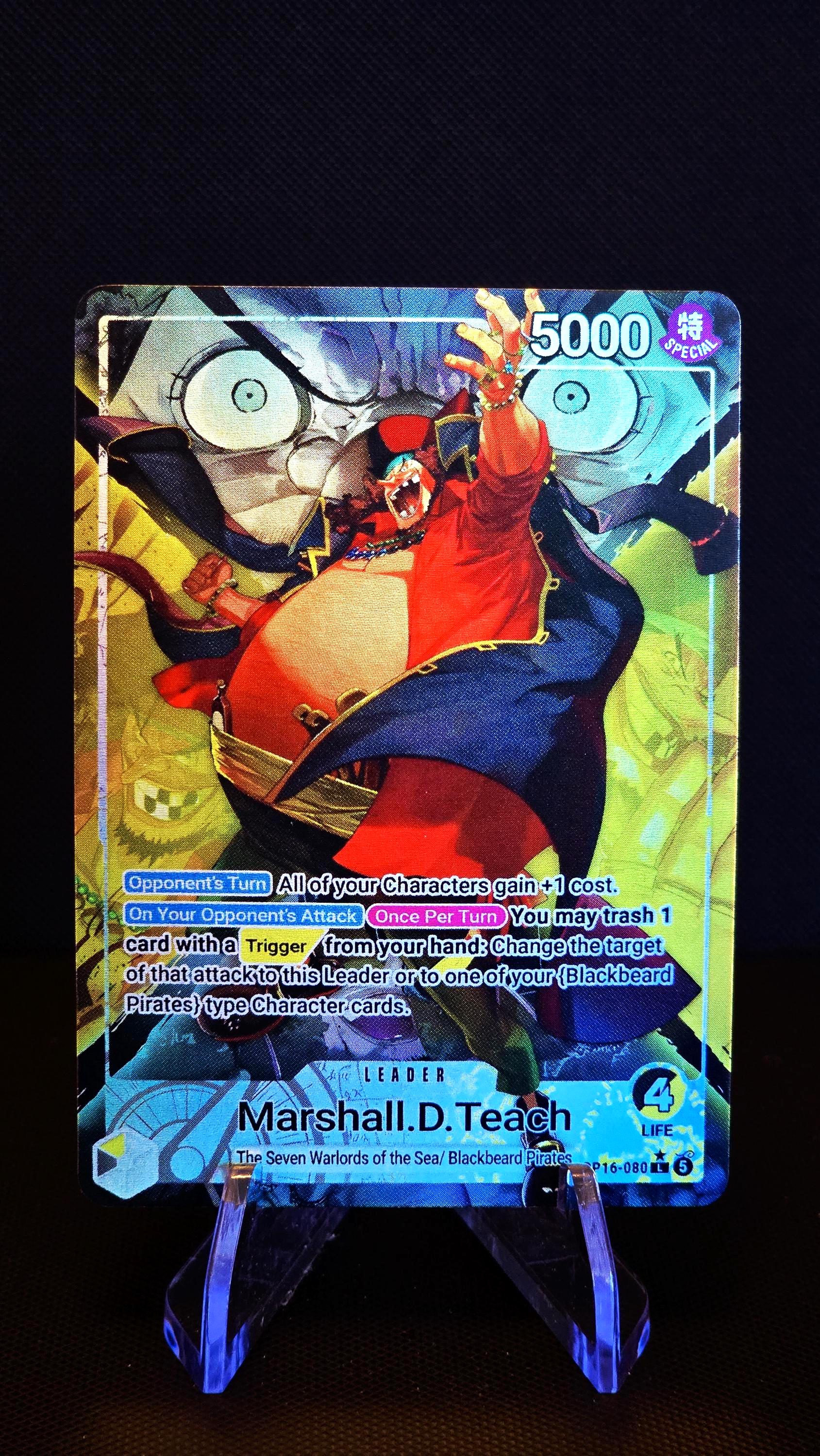 Marshall D Teach (leader OP16-080) — One Piece Proxy Card — Alt