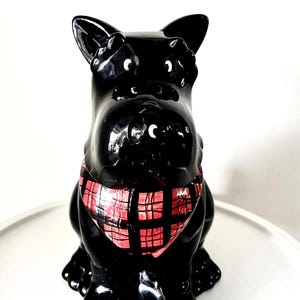 Black Scottie Dog Cookie Jar - Mid-Century Scottish Terrier - Pot à Biscuits Chien Terrier Écossais Noir