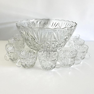 Punch Bowl Set Anchor Hocking Arlington - Etsy