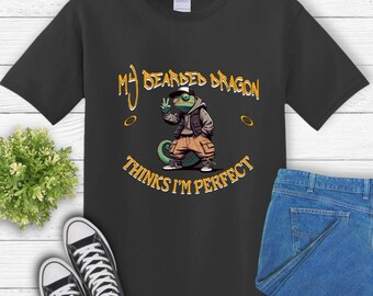 Camiseta divertida de dragón barbudo / Camiseta con grafiti para dueños de mascotas reptiles