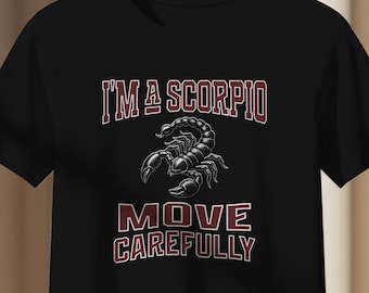 Scorpio T-Shirt | Zodiac Birthday Gift for Her Him, Astrology Graphic Tee, Star Sign Shirt