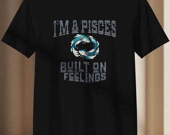 Camiseta de Piscis / Regalo de cumpleaños del zodiaco para ella o para él, camiseta con estampado astrológico, camiseta del signo zodiacal
